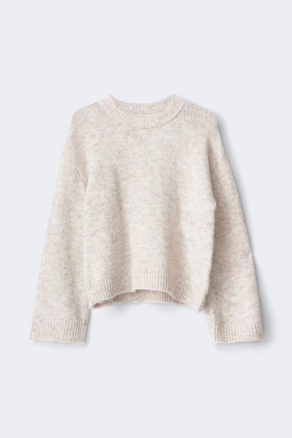 Y knitted crew neck sweater