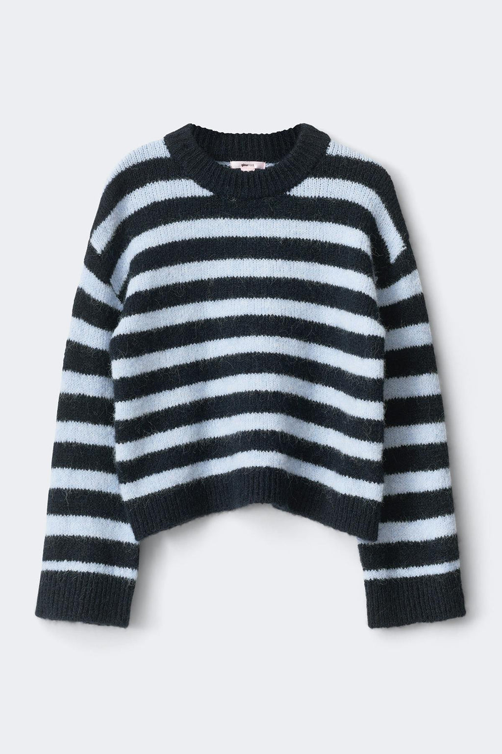Y knitted crew neck sweater