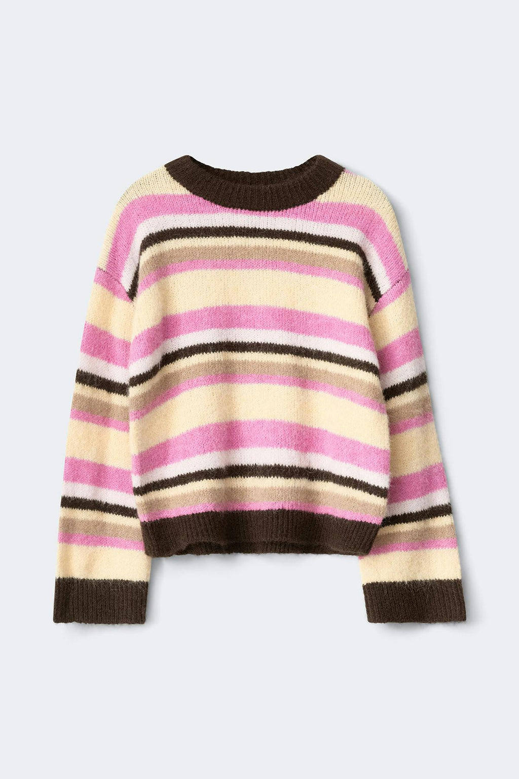Y knitted crew neck sweater