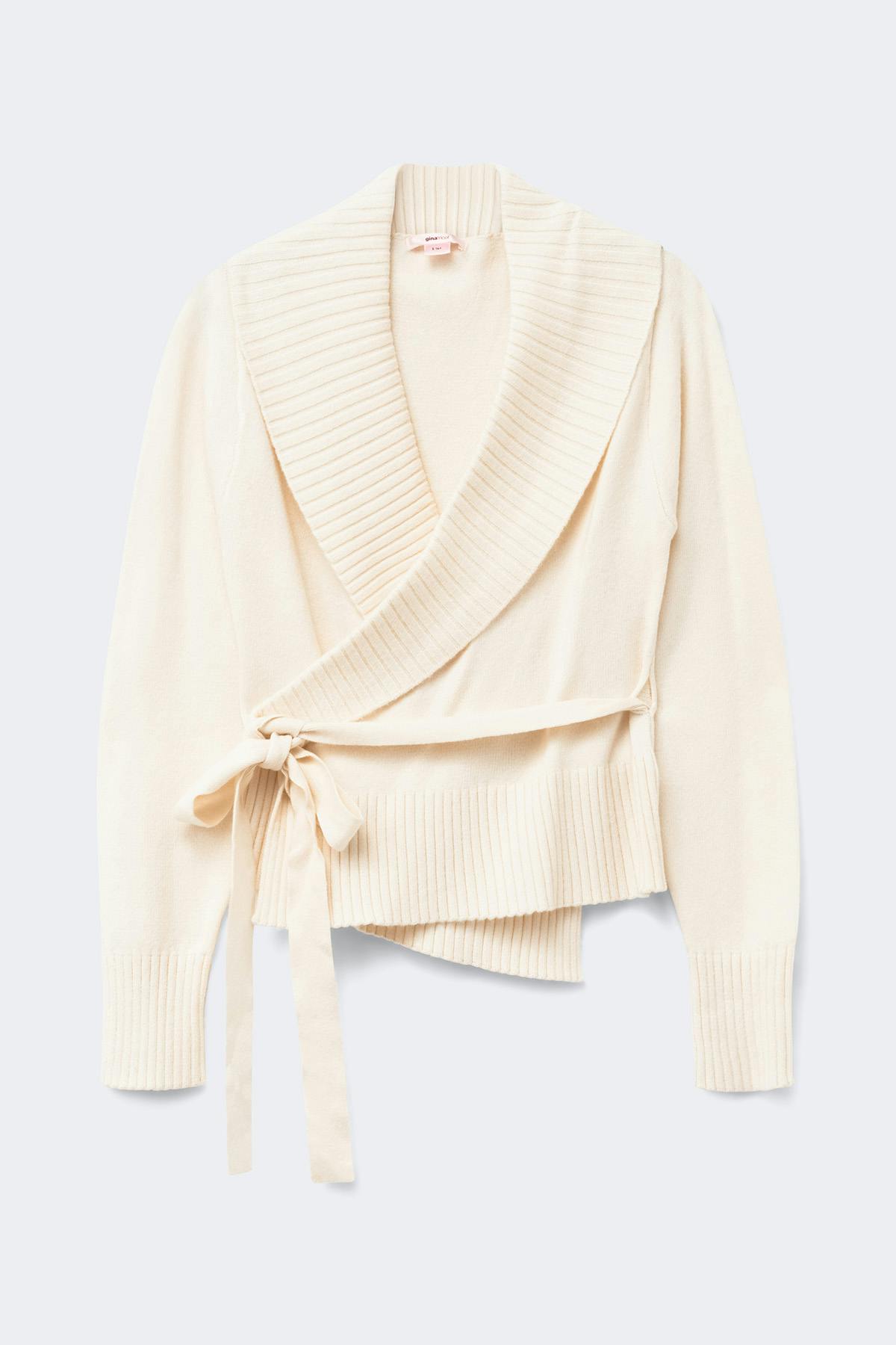 14+ knitted wrap sweater