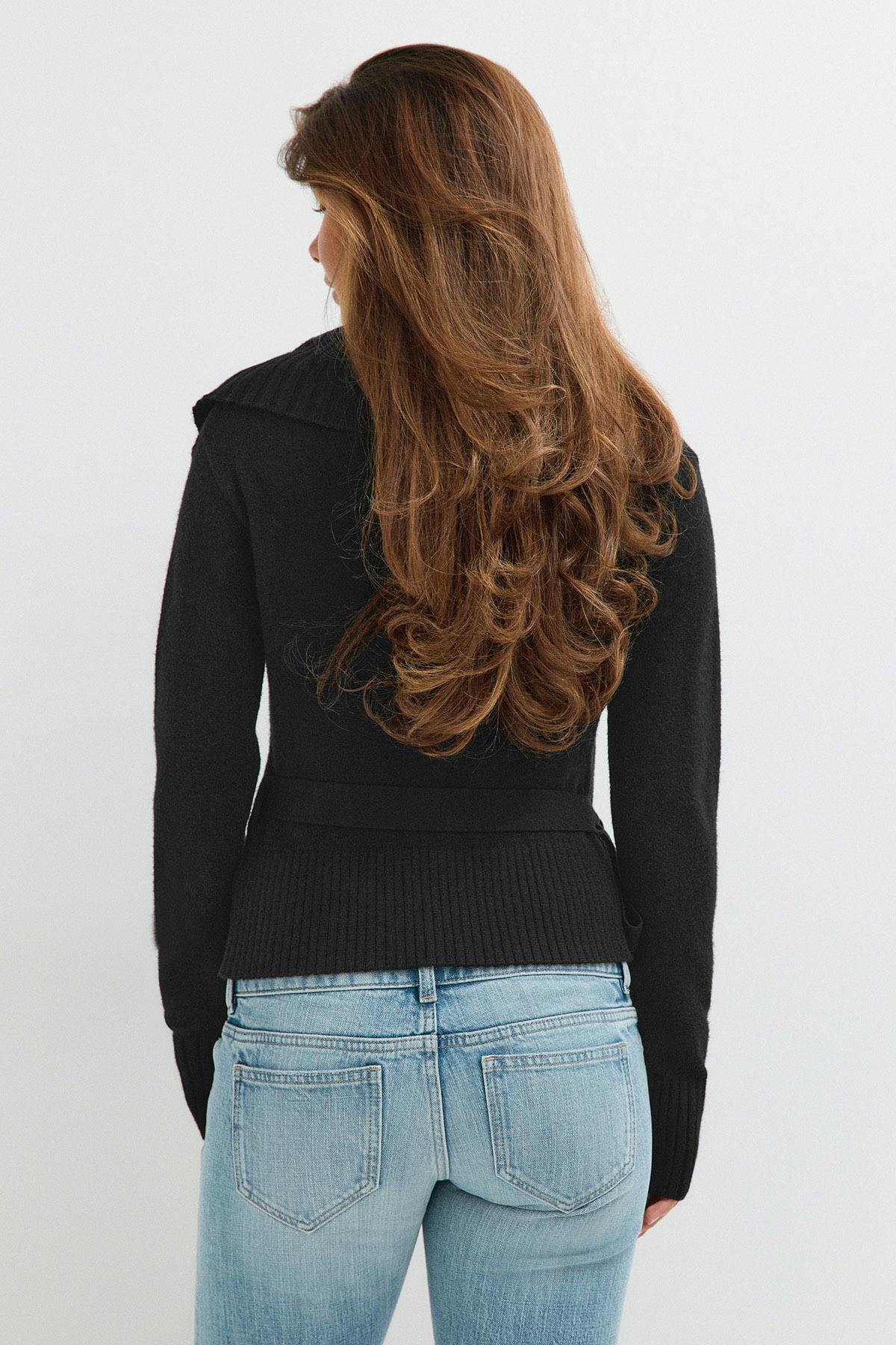 14+ knitted wrap sweater