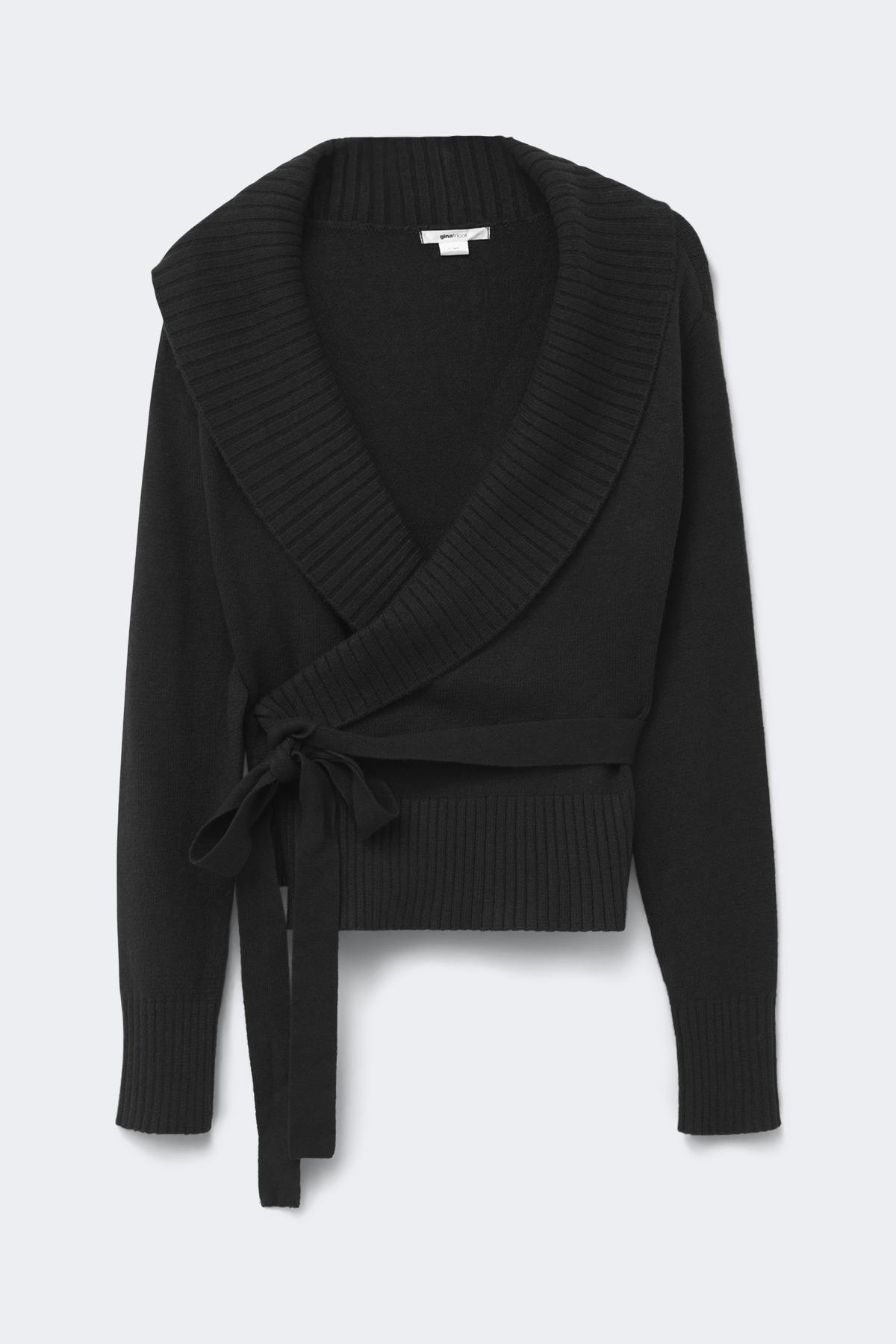 14+ knitted wrap sweater