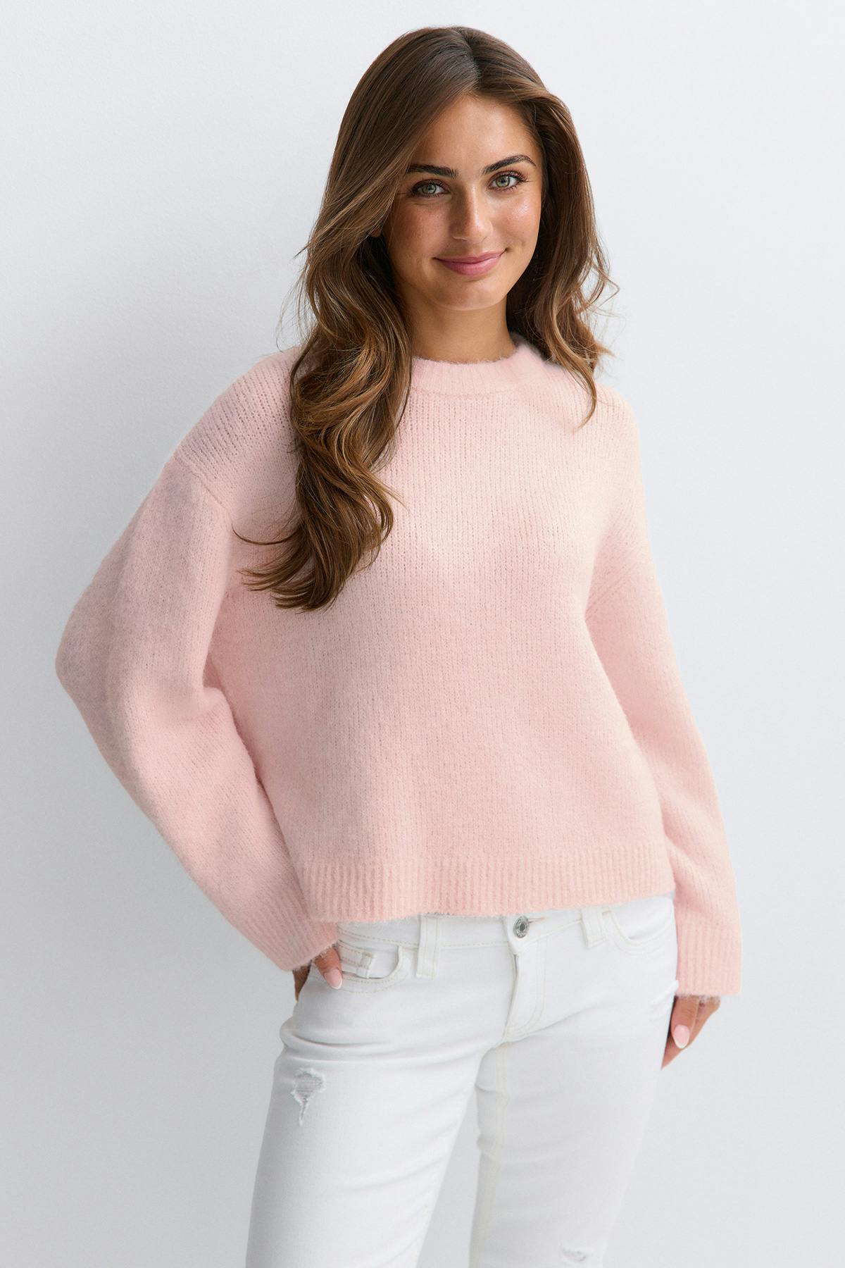 14+ knitted crew neck sweater