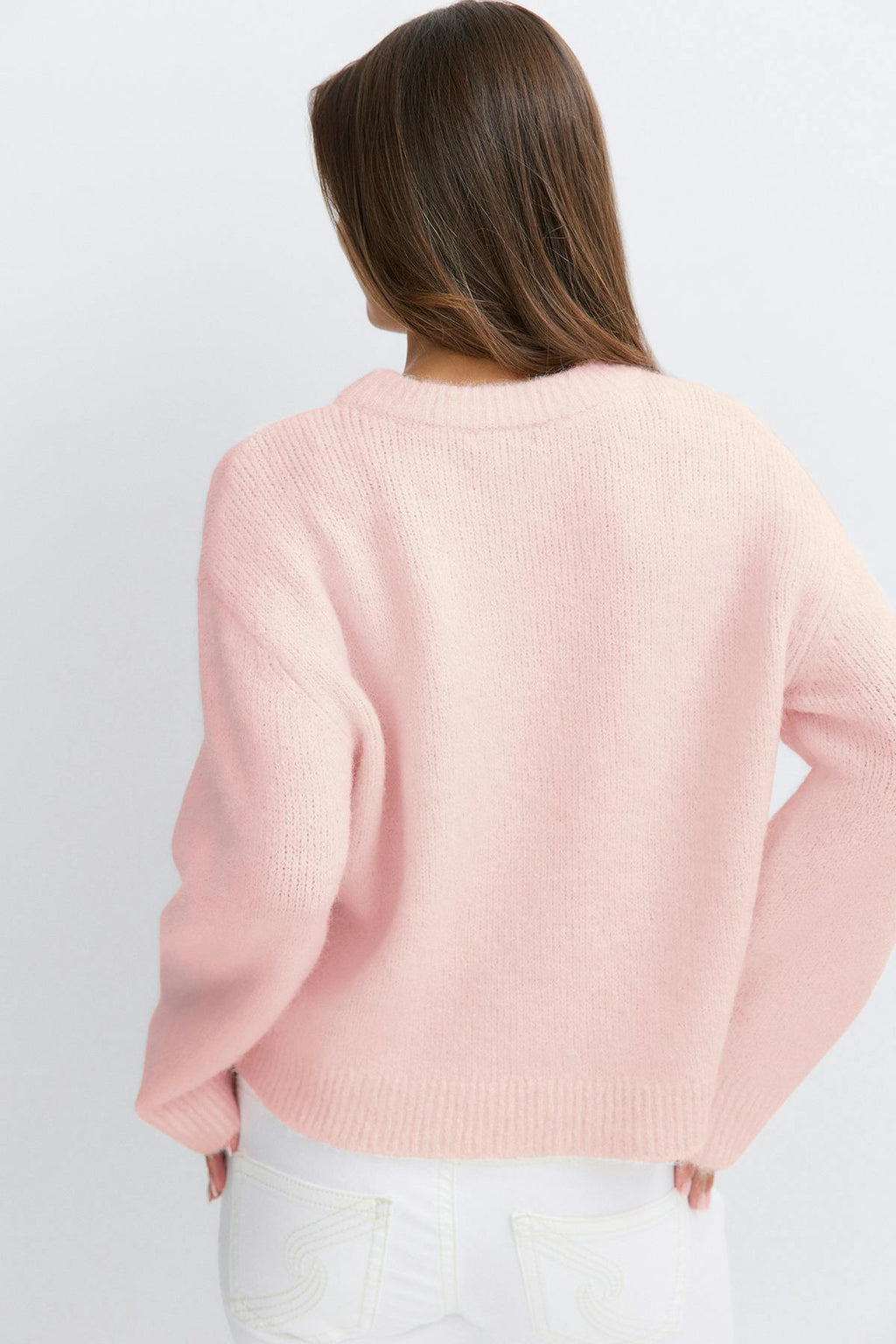 14+ knitted crew neck sweater