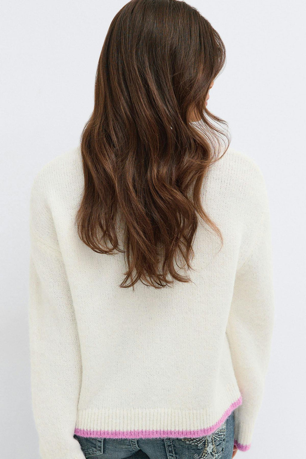 14+ knitted crew neck sweater