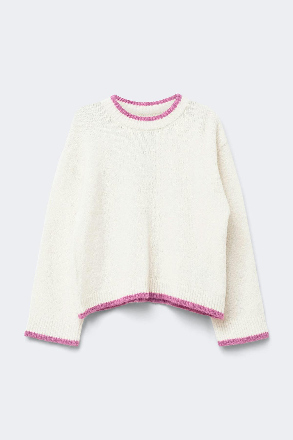 14+ knitted crew neck sweater