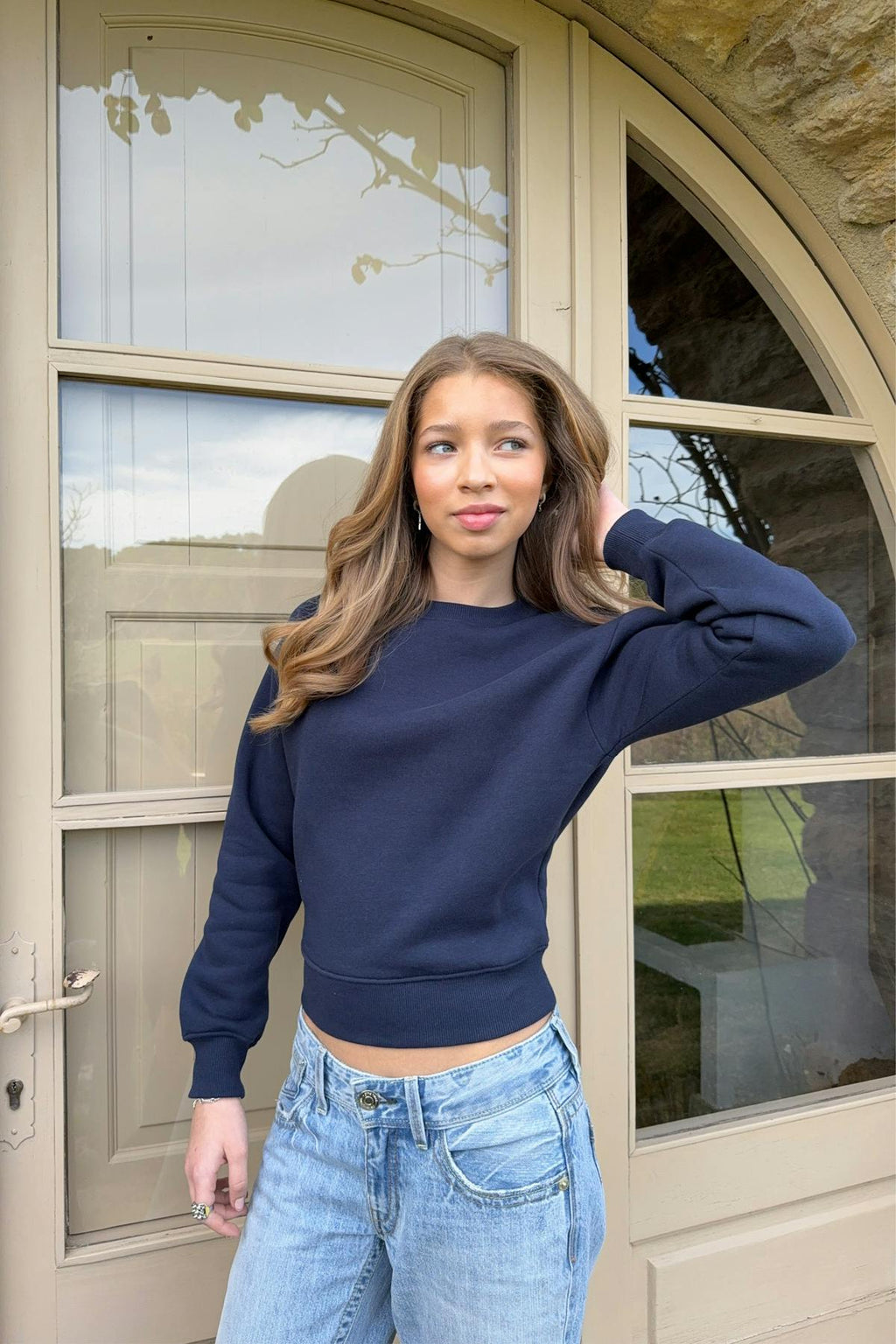 Y printed sweater