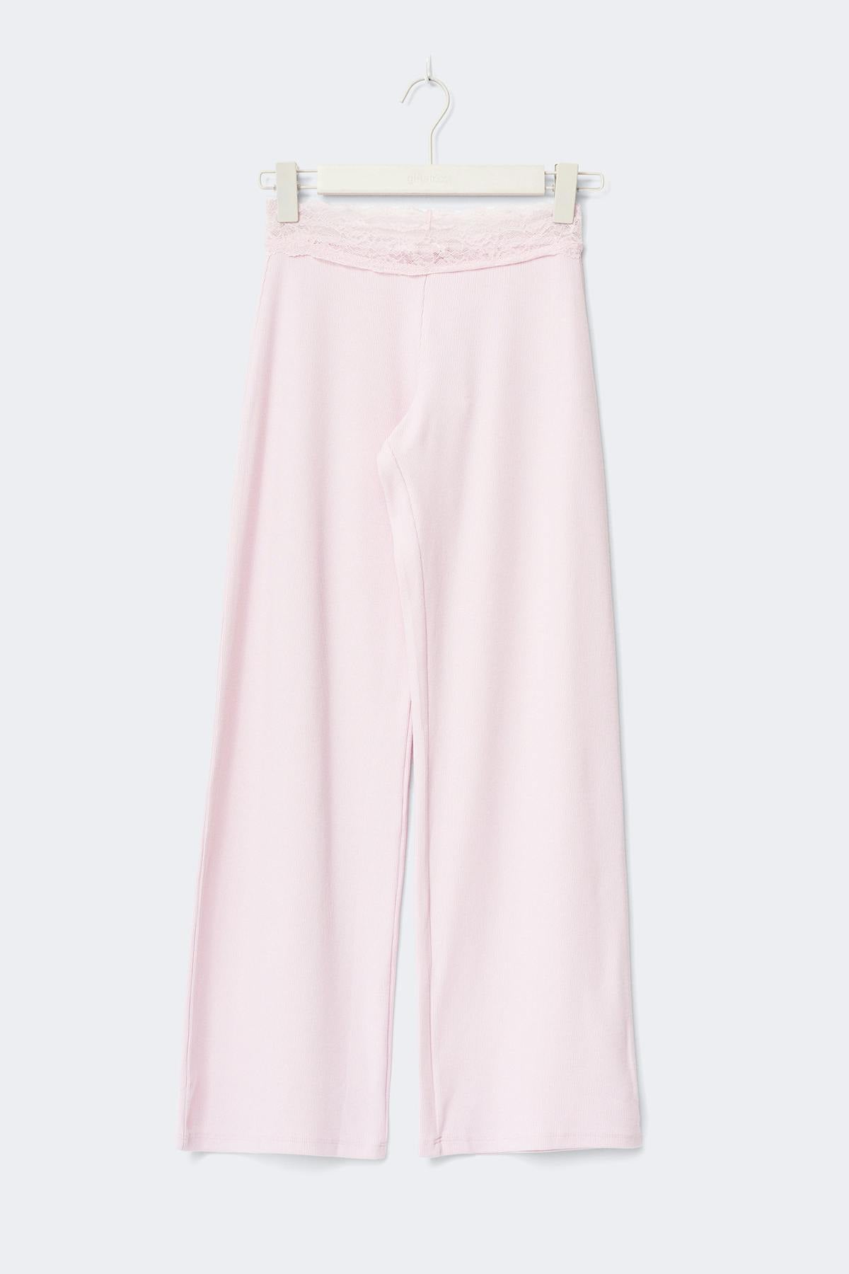 14+ lace detail trousers