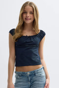 Y fitted lace top
