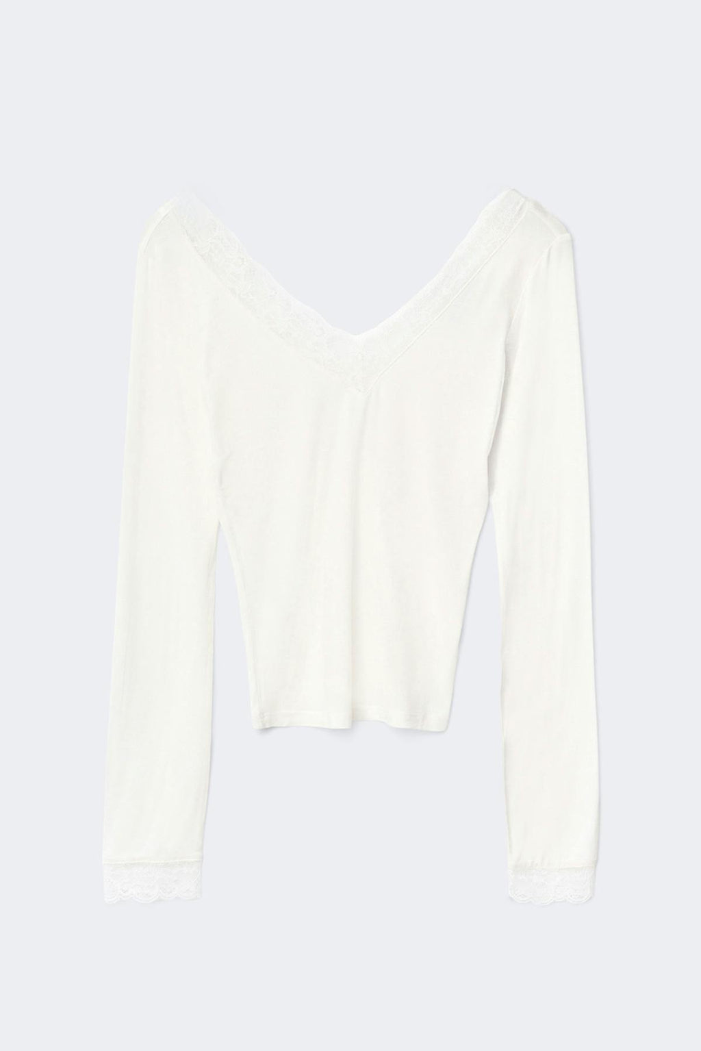 Soft lace loungewear top
