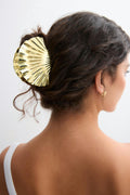 Metal seashell hair clip