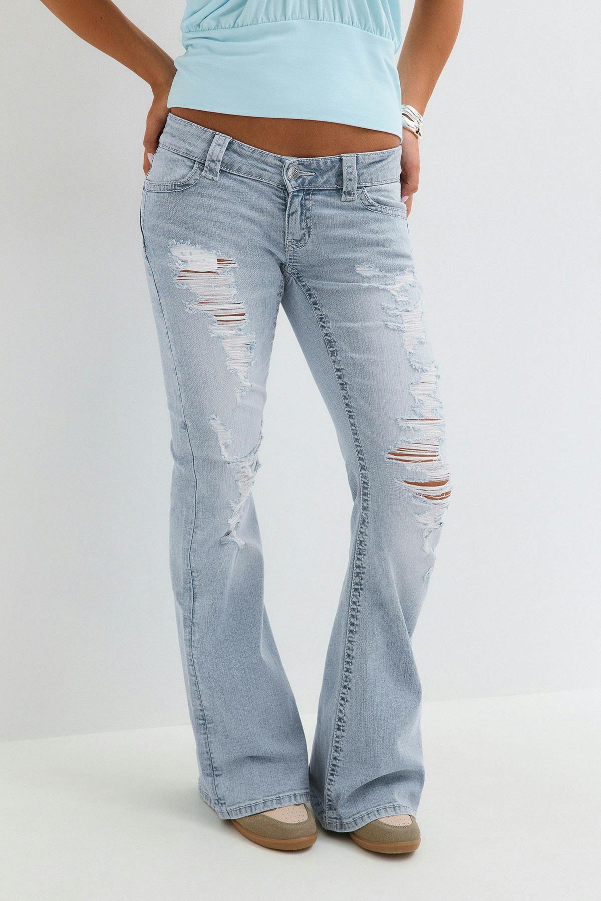 14+ sparkle low flare jeans