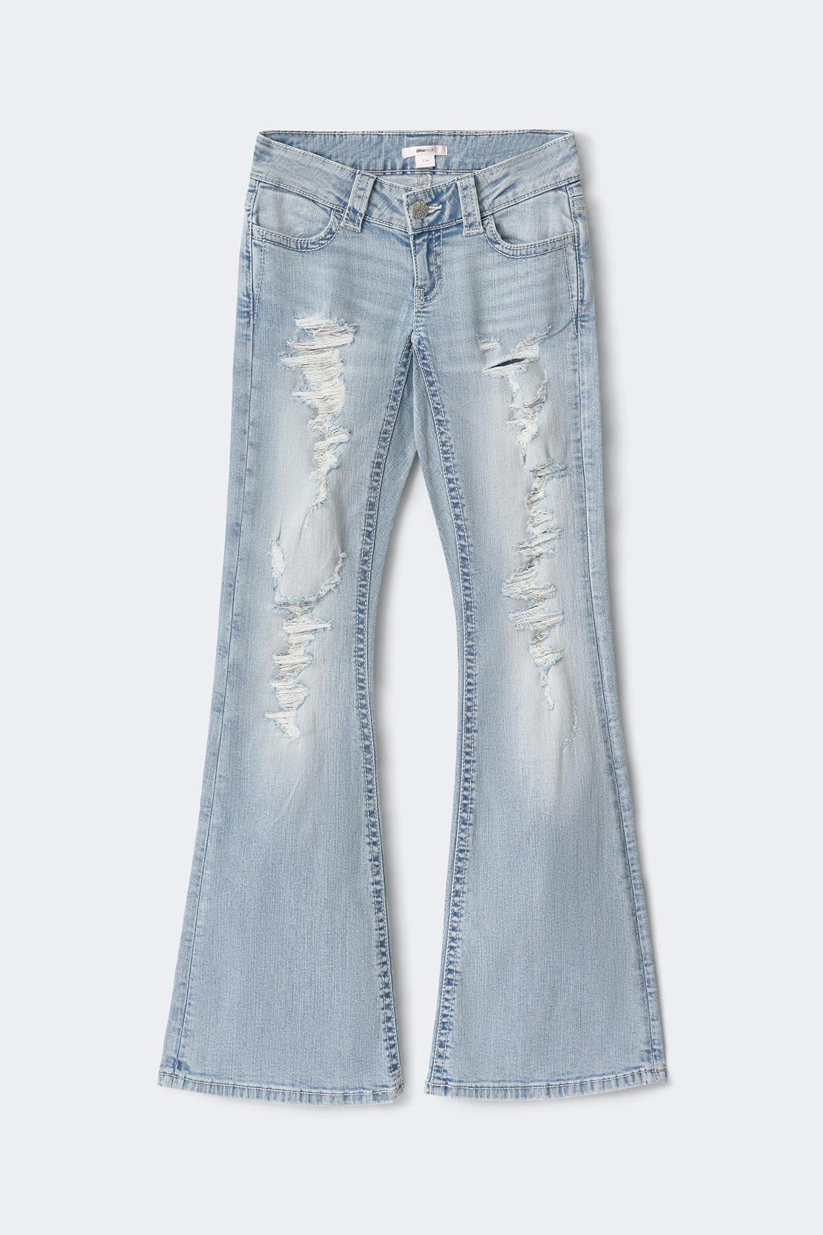 14+ sparkle low flare jeans