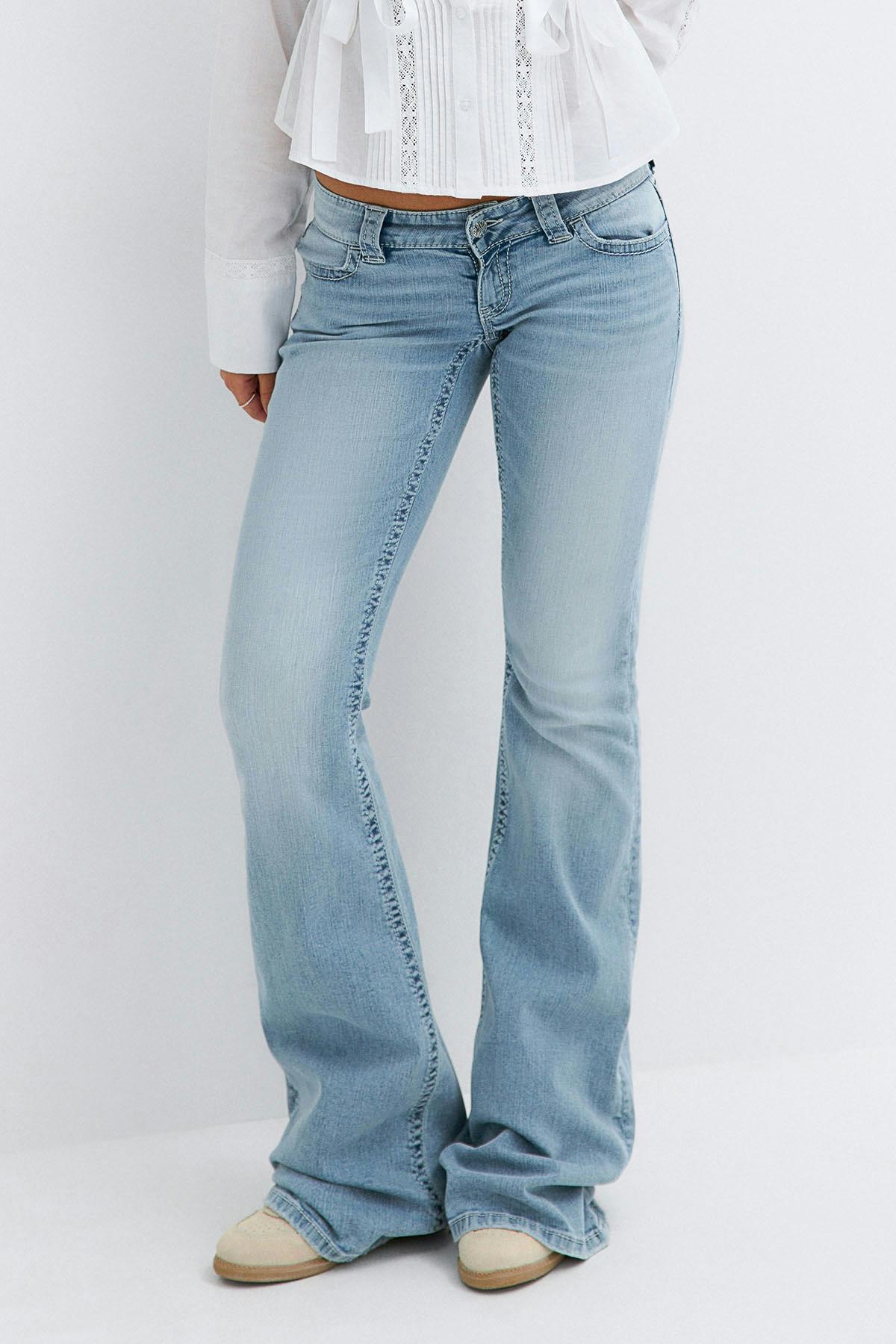 14+ sparkle low flare jeans