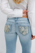 14+ sparkle low flare jeans