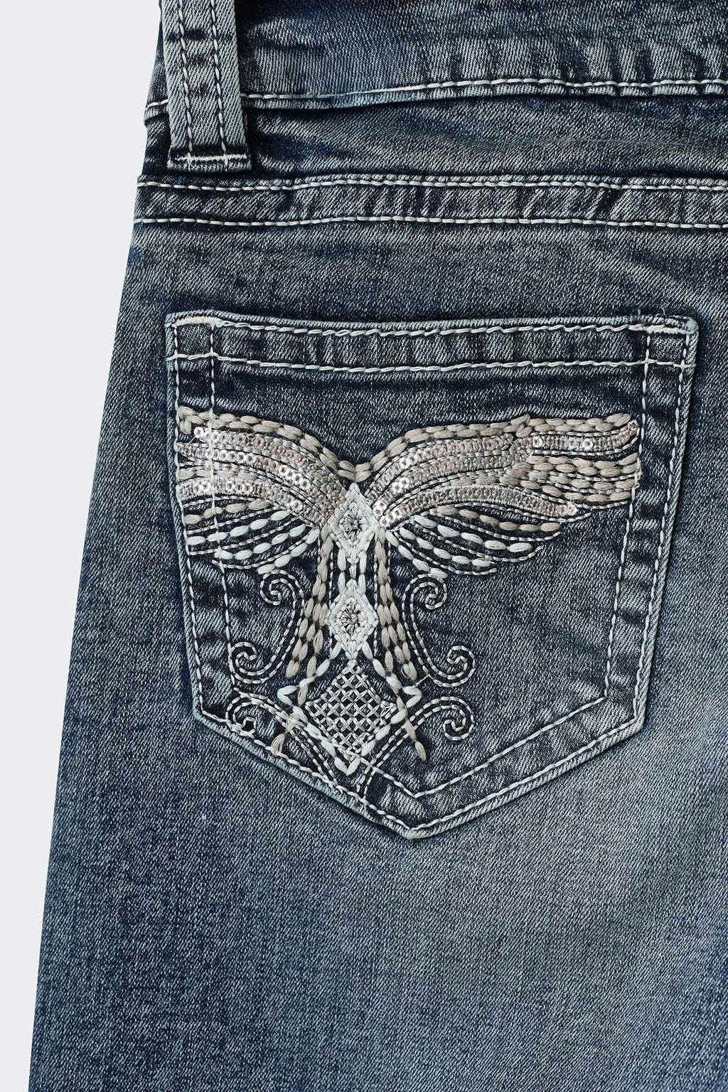 14+ sparkle low flare jeans
