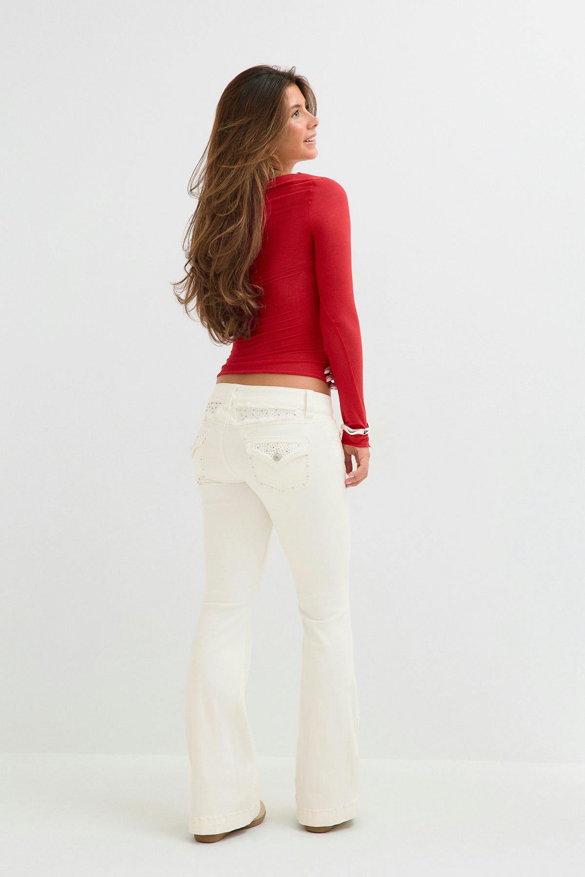 14+ holy low rise flap jeans