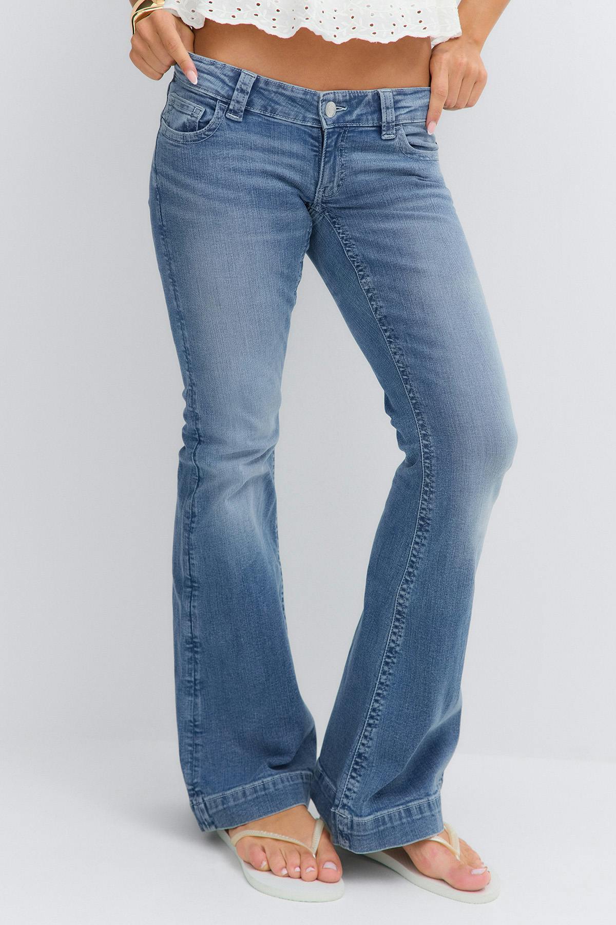 14+ holy low rise flap jeans