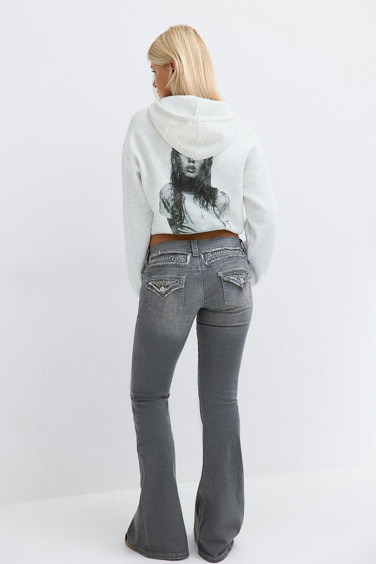 14+ holy low rise flap jeans