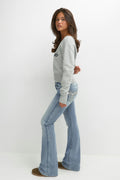 Y sparkle low flare jeans