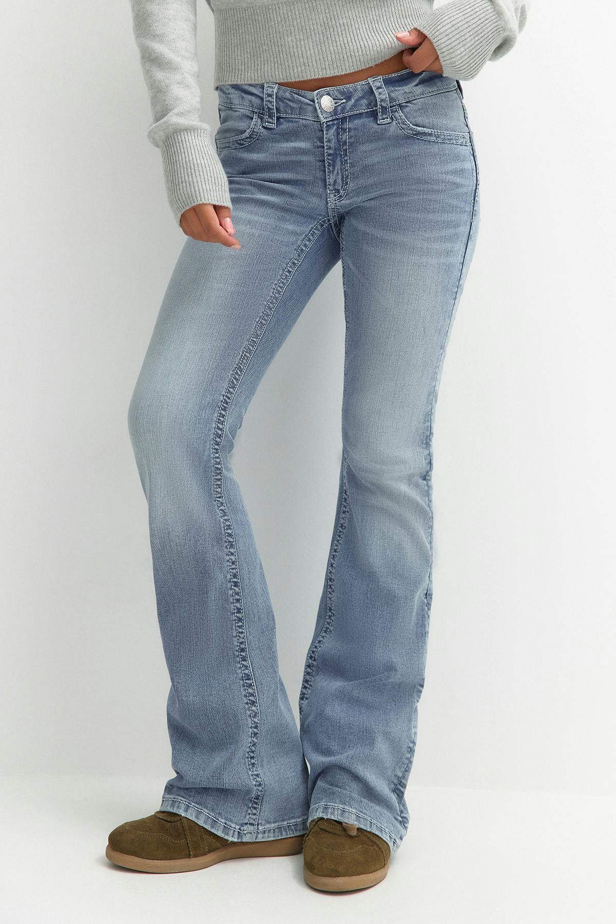 Y sparkle low flare jeans