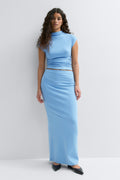 Ruched maxi skirt