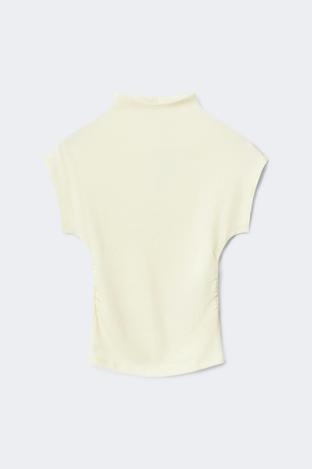 Ruched funnel neck top
