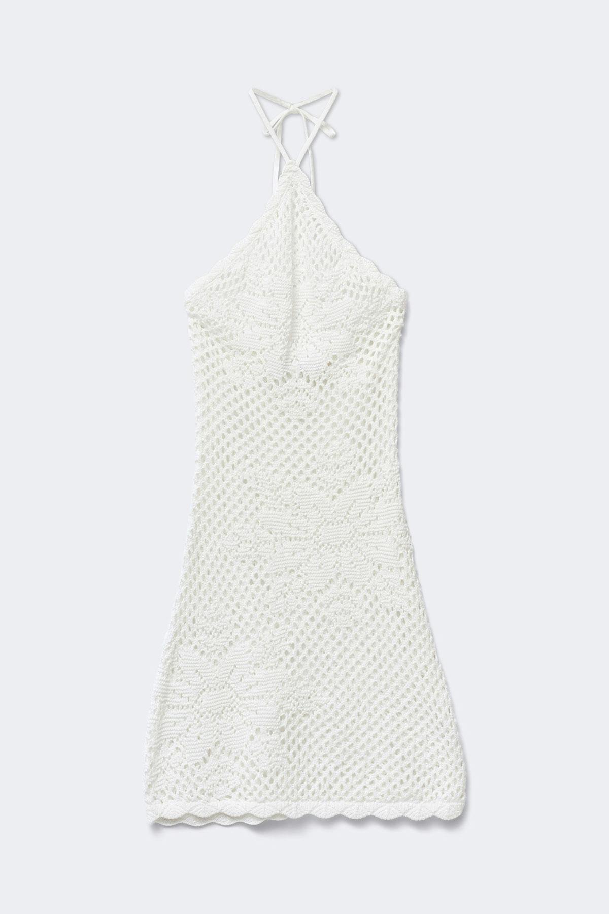 Knitted crochet dress
