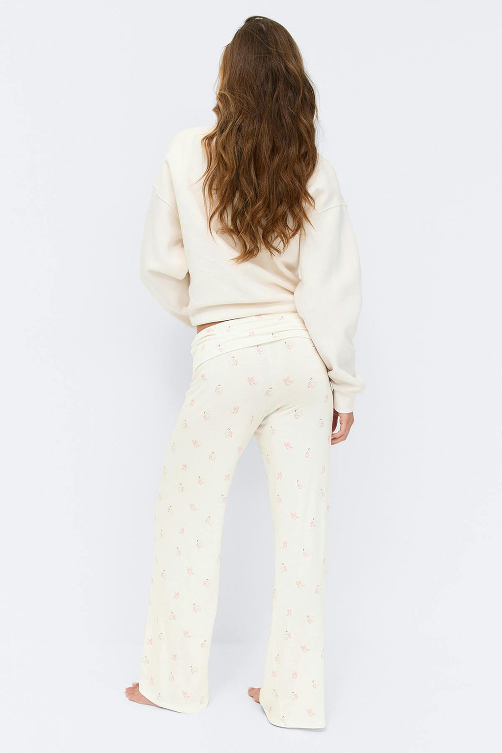 Folded loungewear trousers