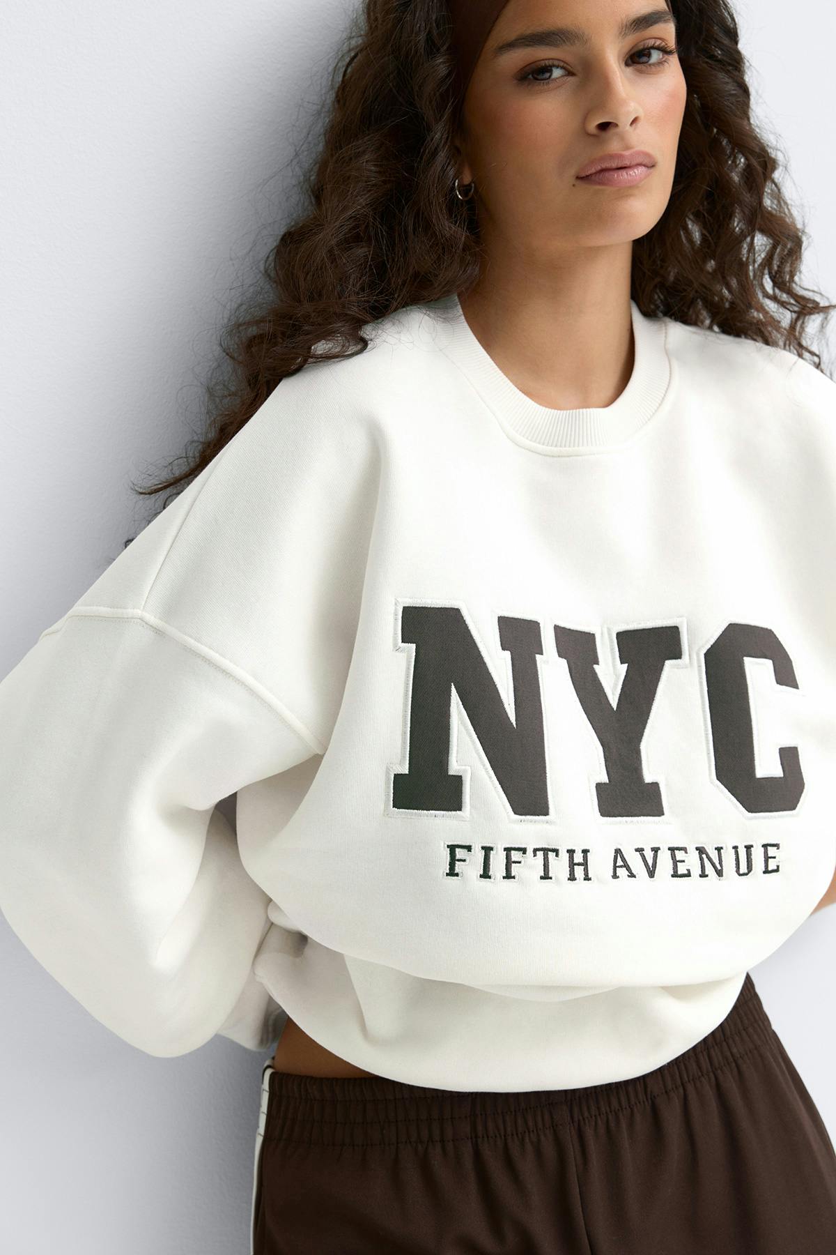 Oversized printed sweater