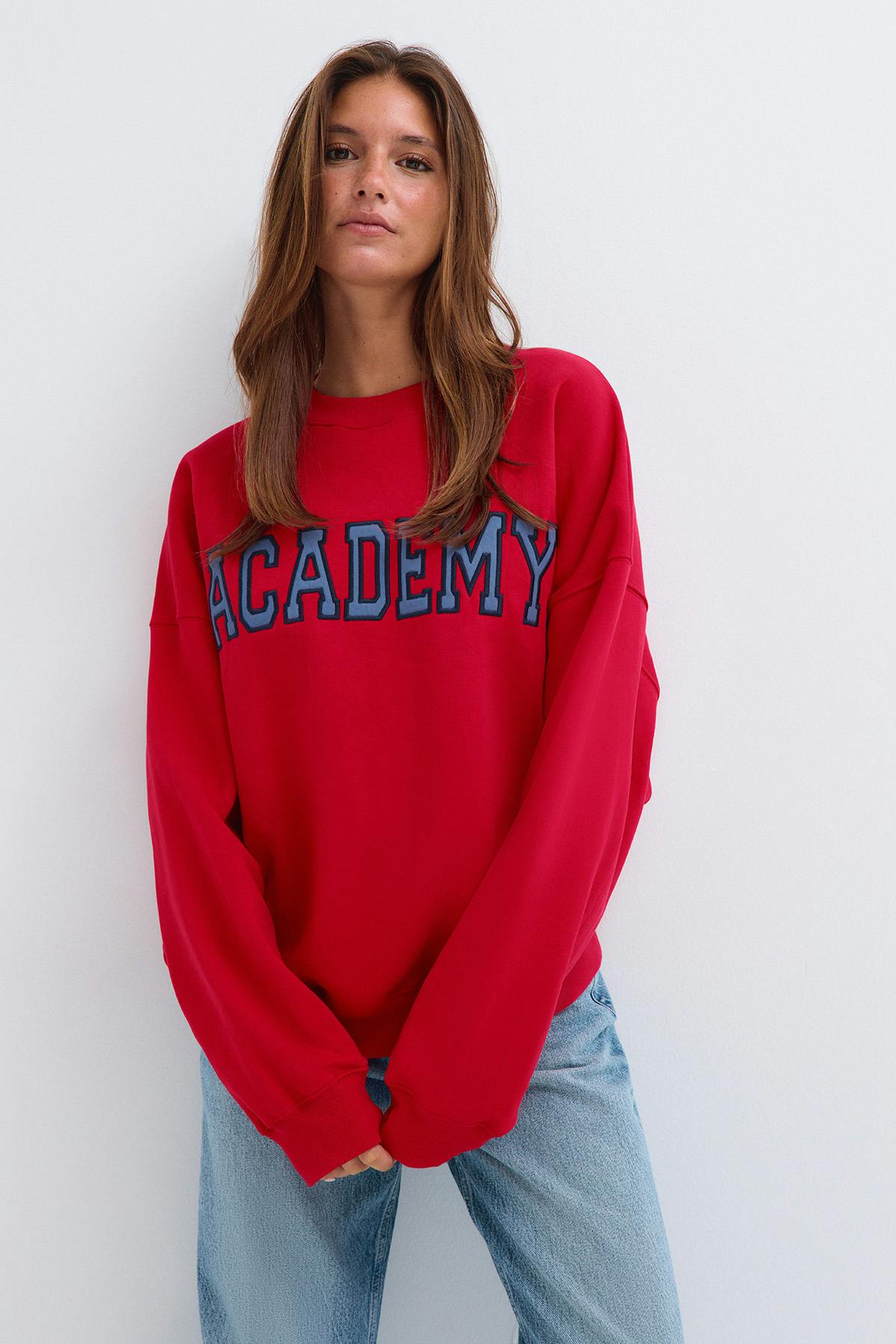 Oversized printed sweater