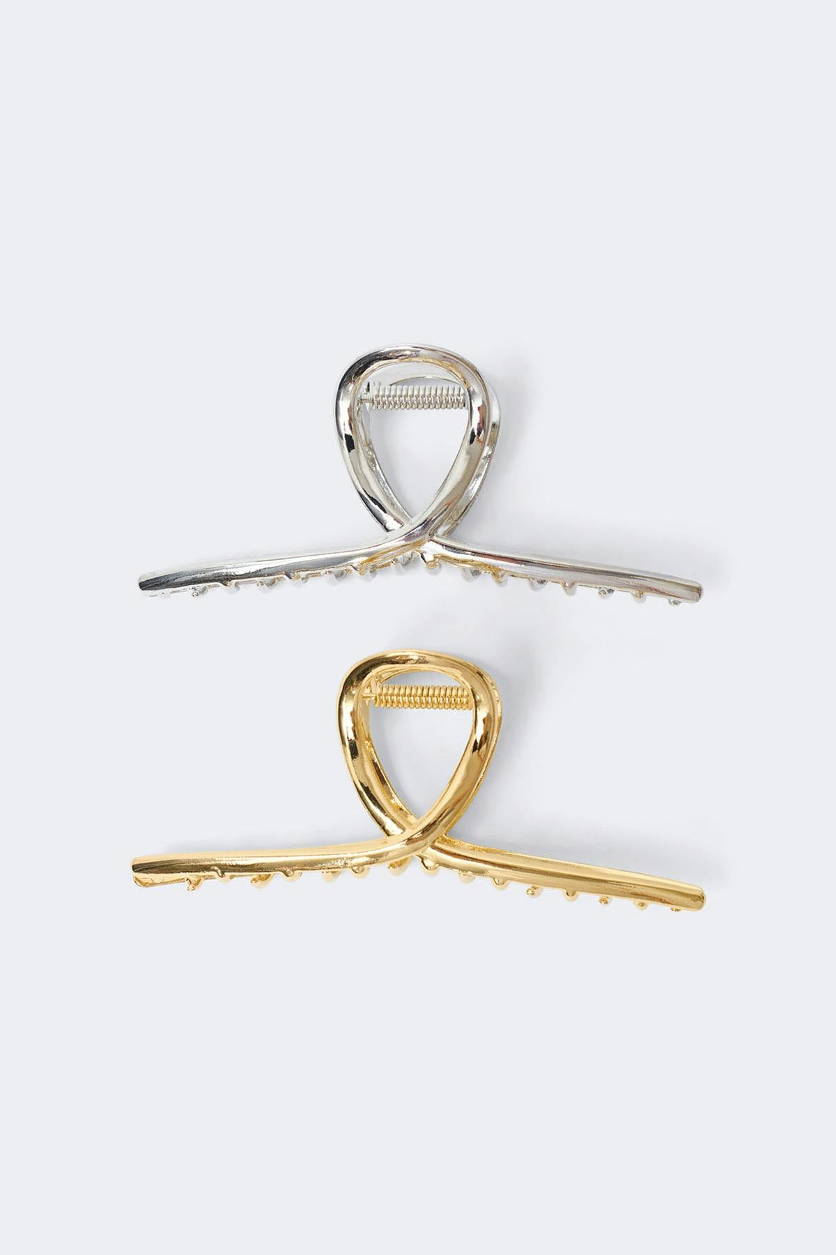2-pack knot metal hair clip