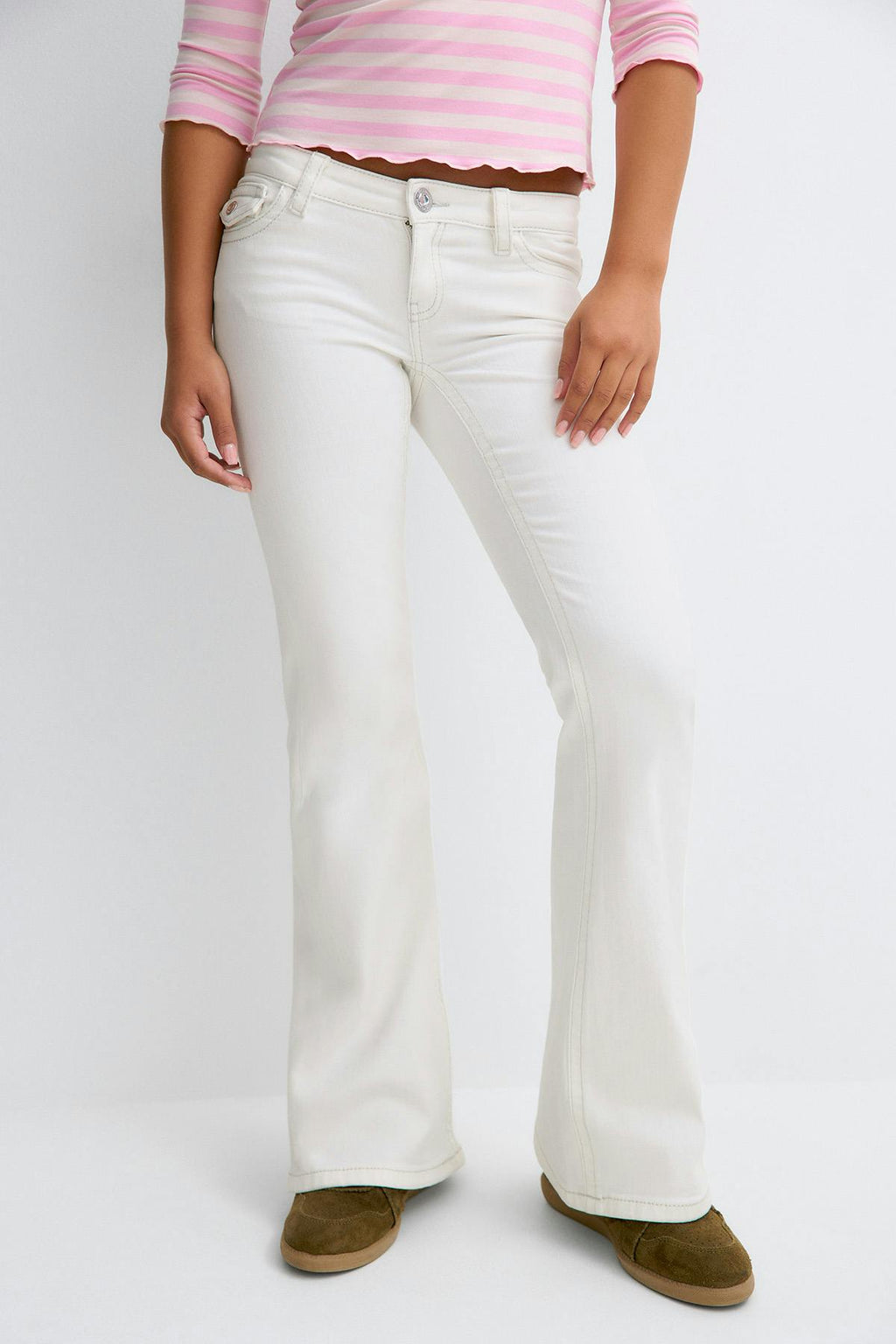 Y angel wings flare jeans