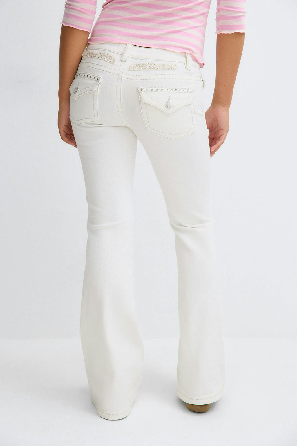Y angel wings flare jeans