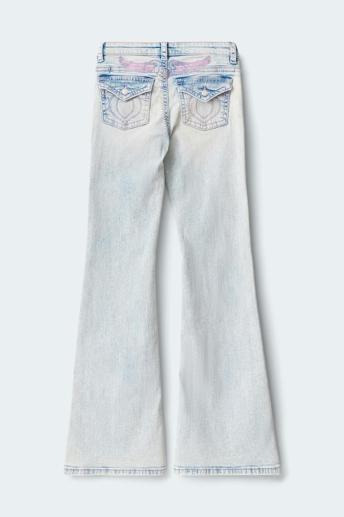 Y angel wings flare jeans