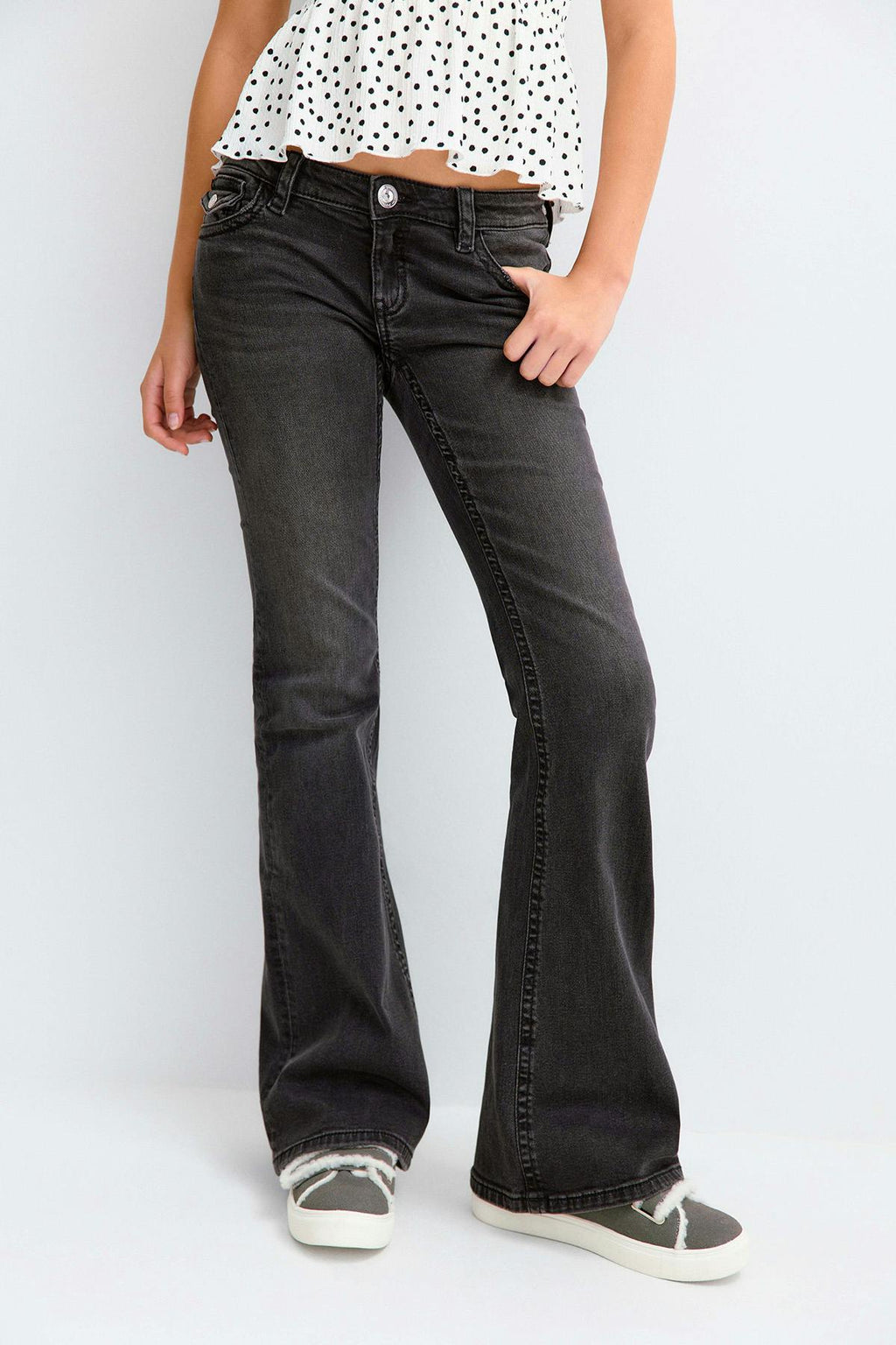 Y angel wings flare jeans