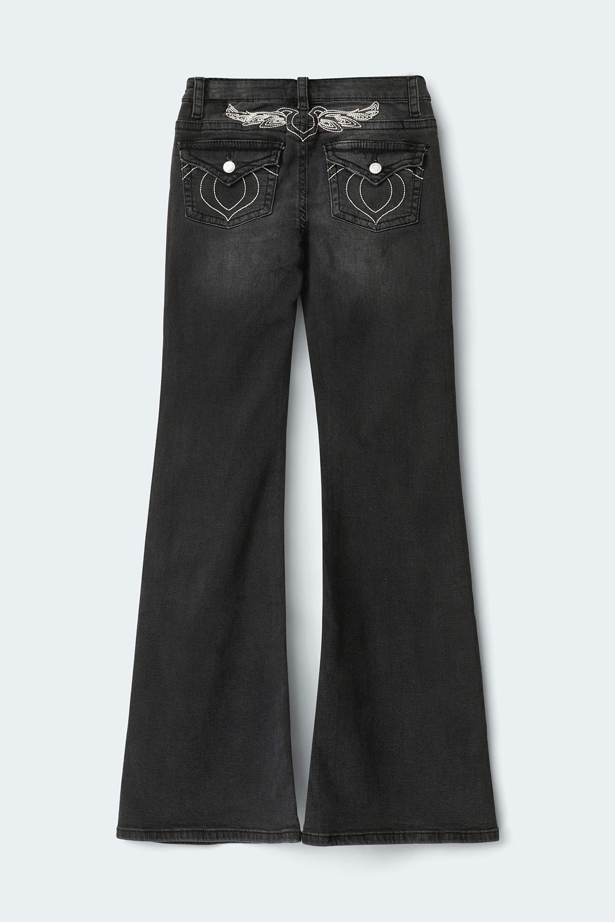Y angel wings flare jeans