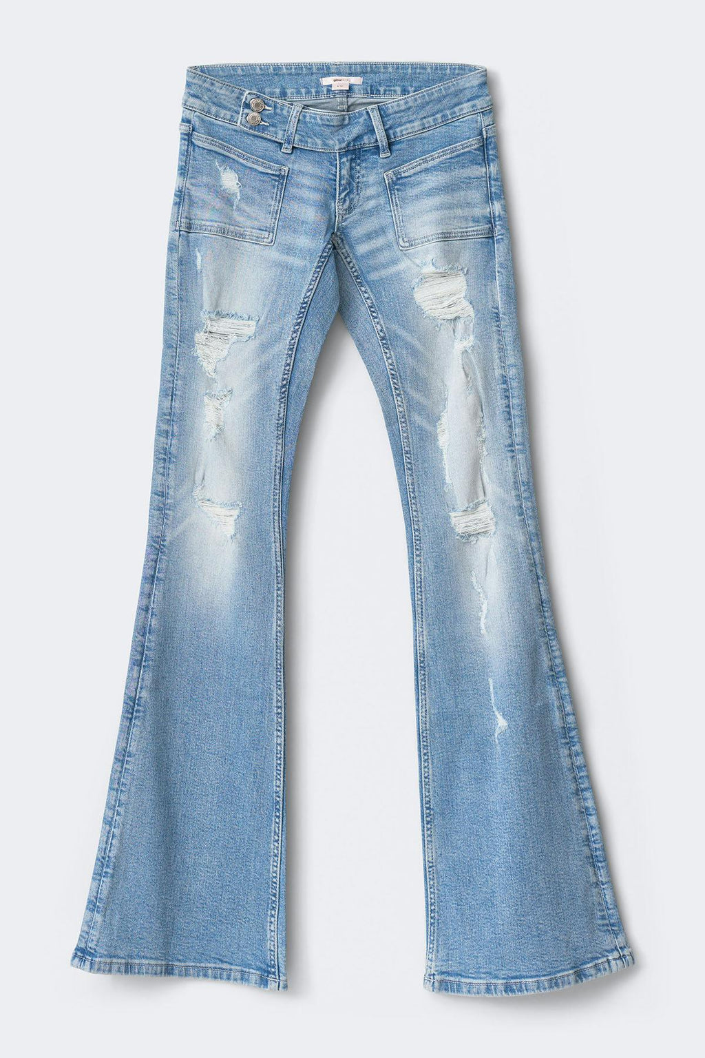 14+ pleated flare jeans