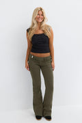 14+ pleated flare jeans