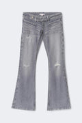 14+ pleated flare jeans