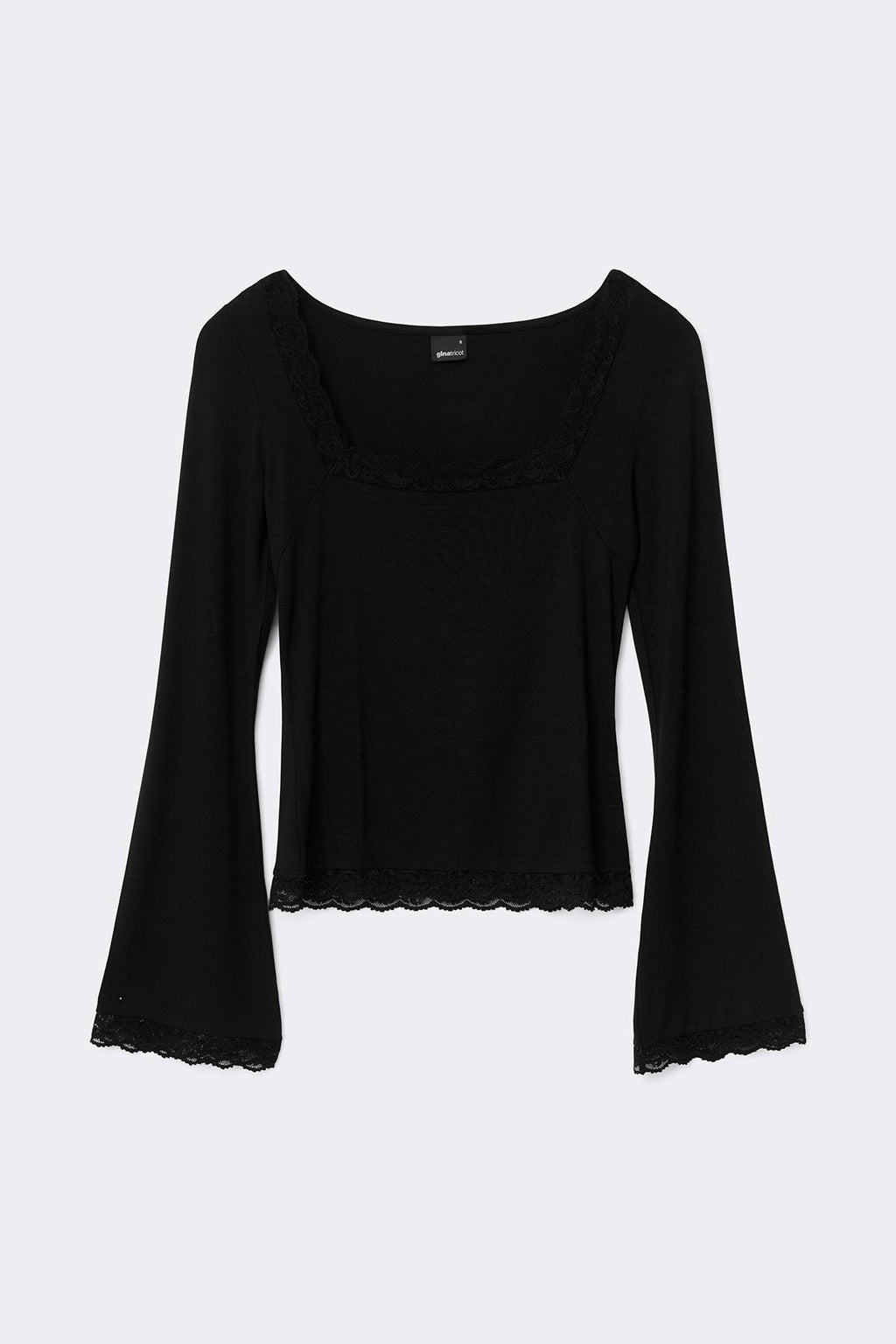 Square neck lace top