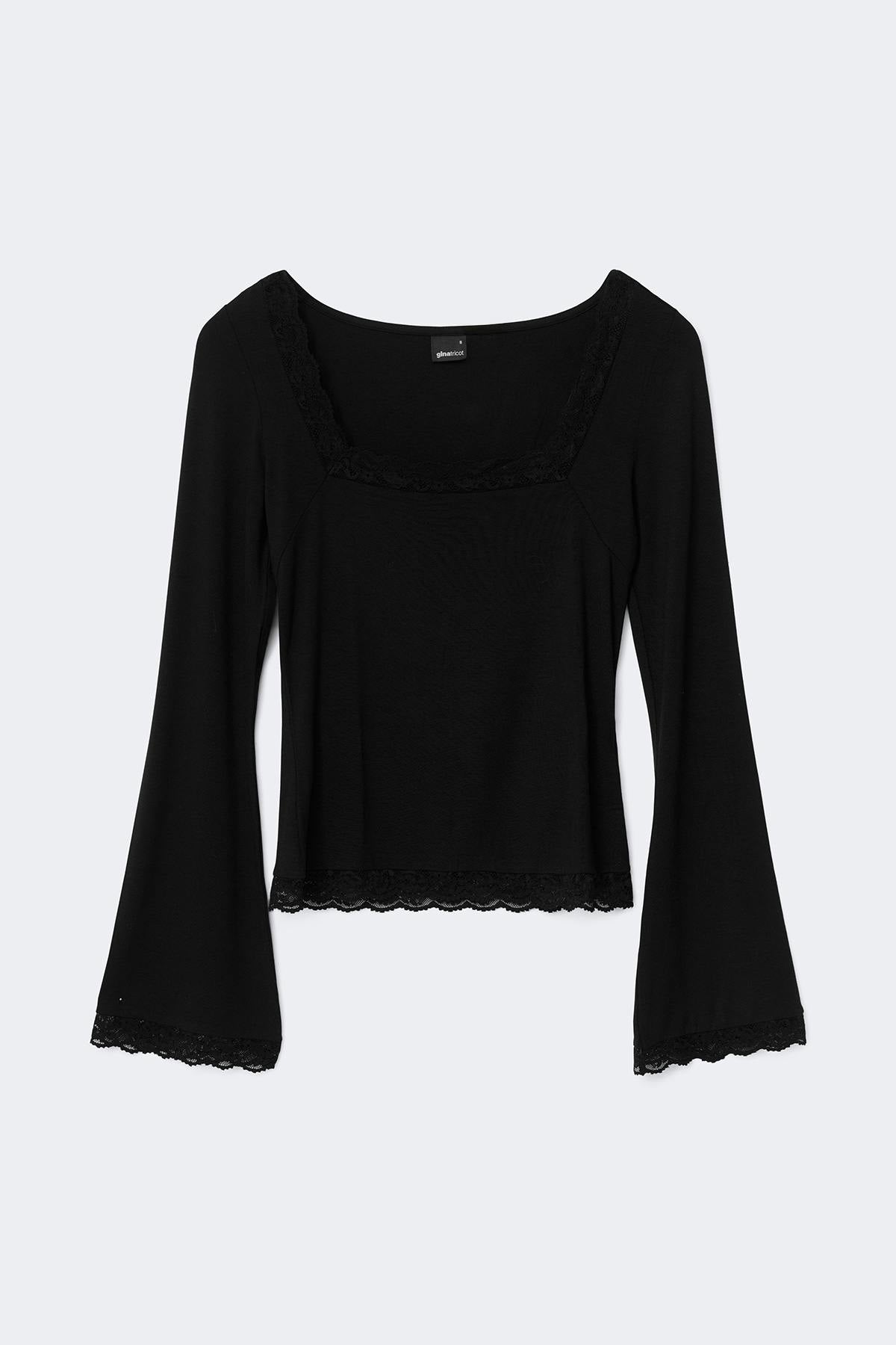 Square neck lace top