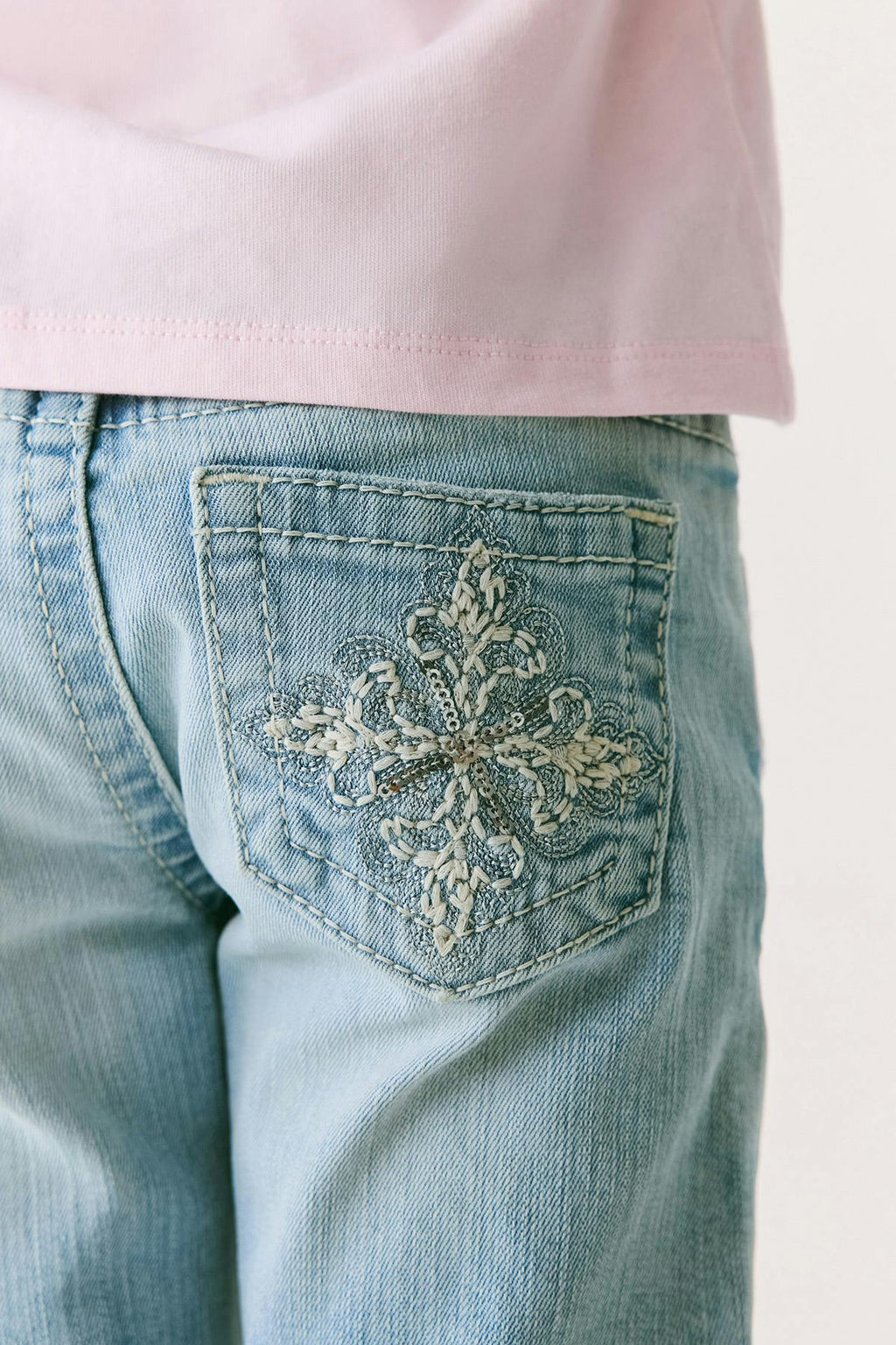Y petite sparkle flare jeans