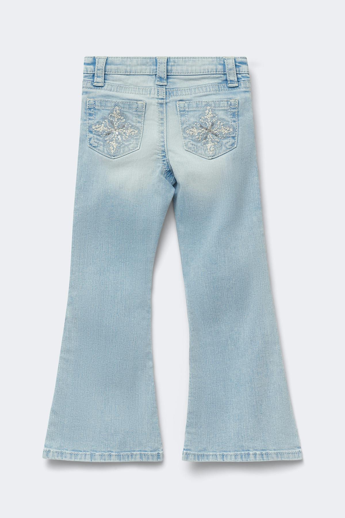 Y petite sparkle flare jeans