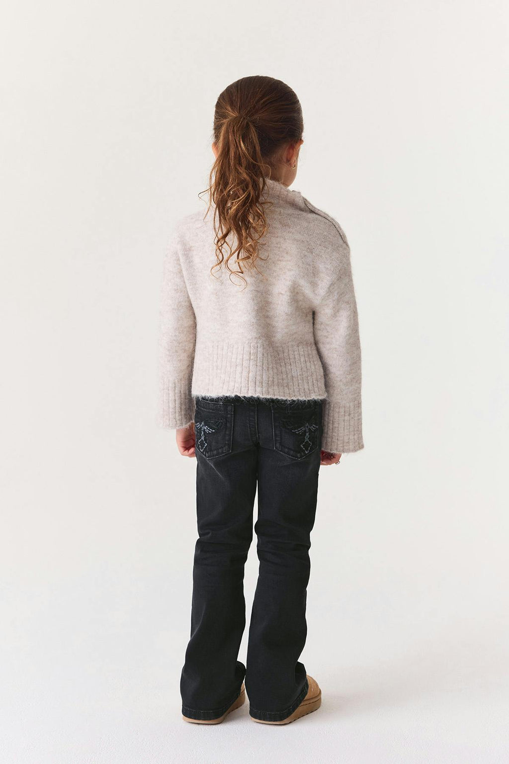 Y petite sparkle flare jeans