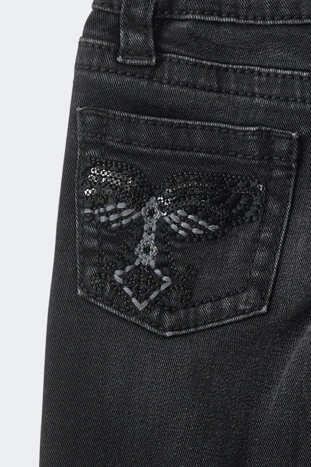 Y petite sparkle flare jeans