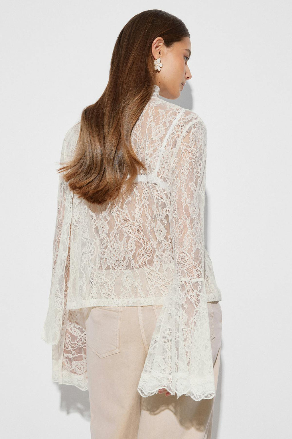 Lace long sleeve top