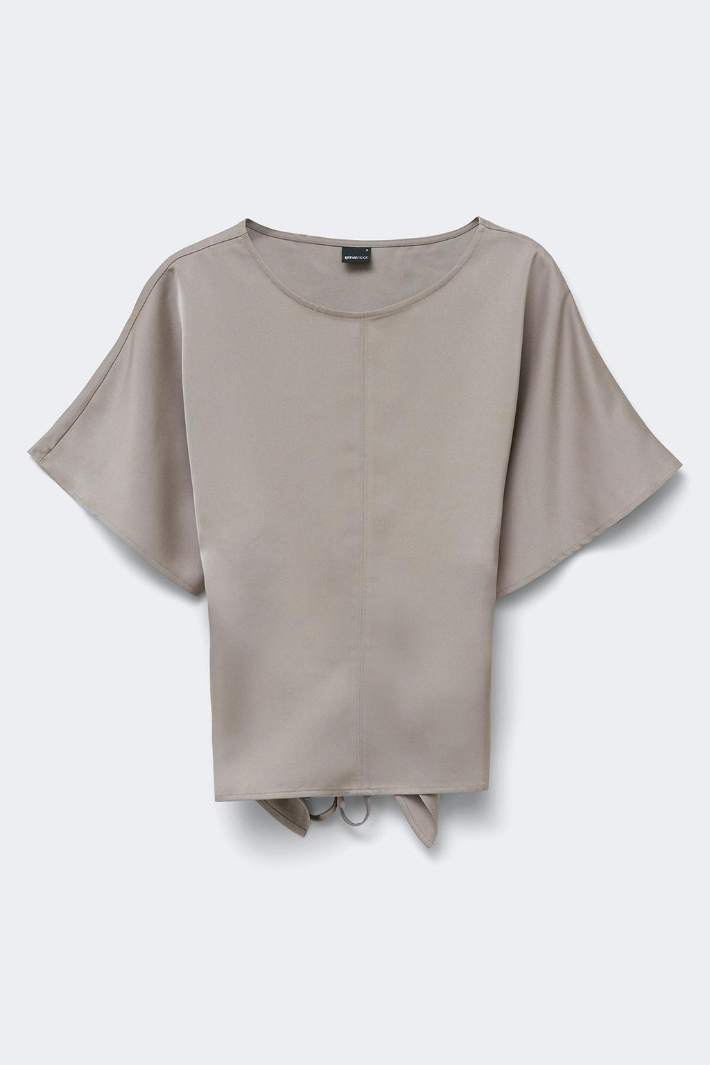 Open back satin blouse