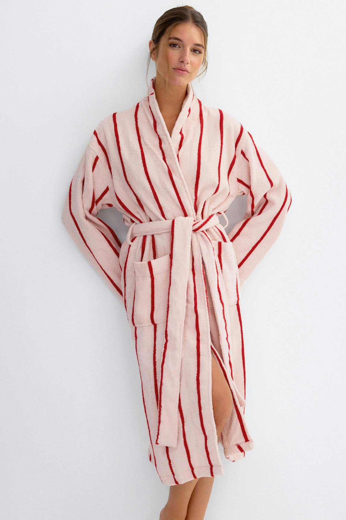 Soft terry bathrobe