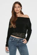 Slouchy lace top